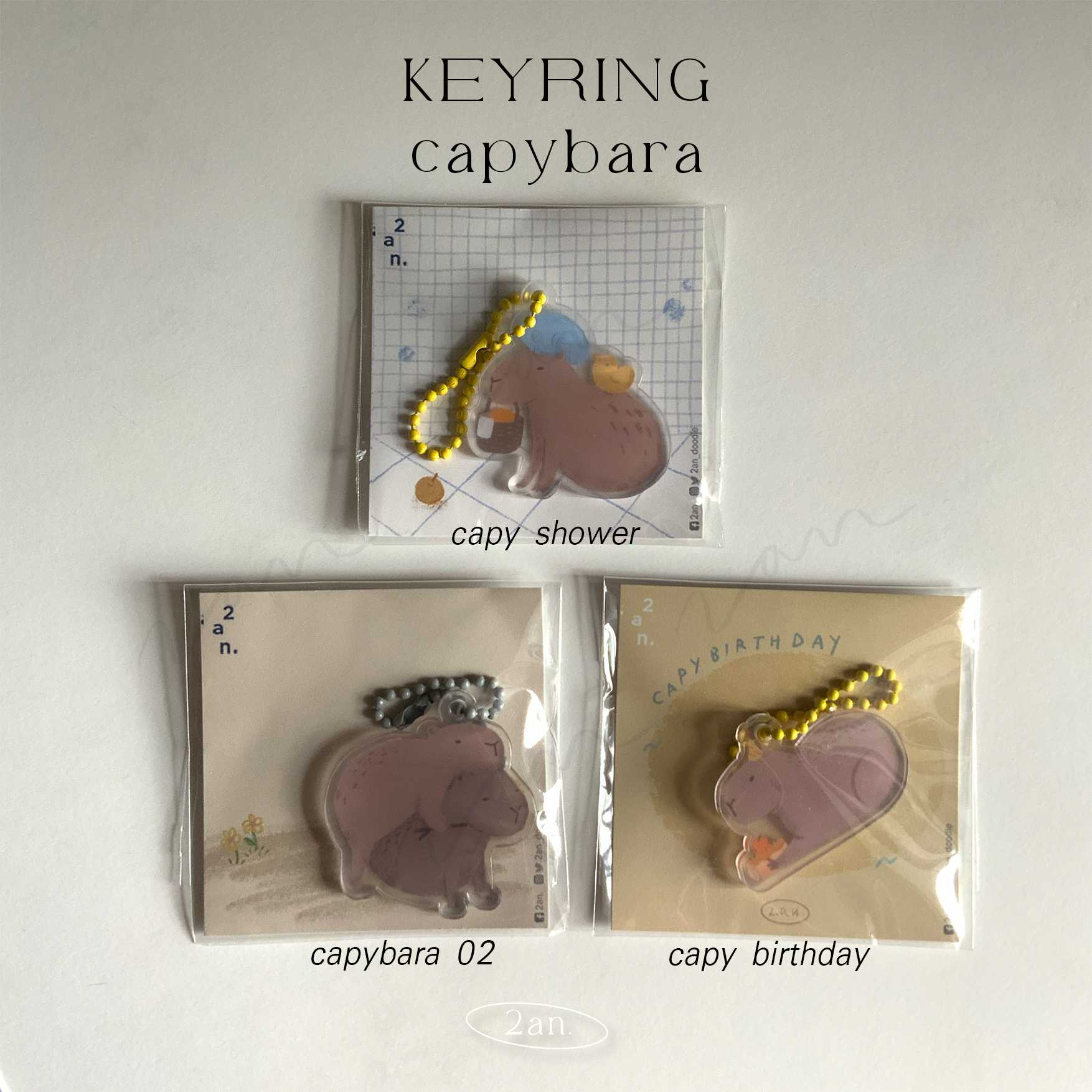 Keychain & Griptok - Capybara
