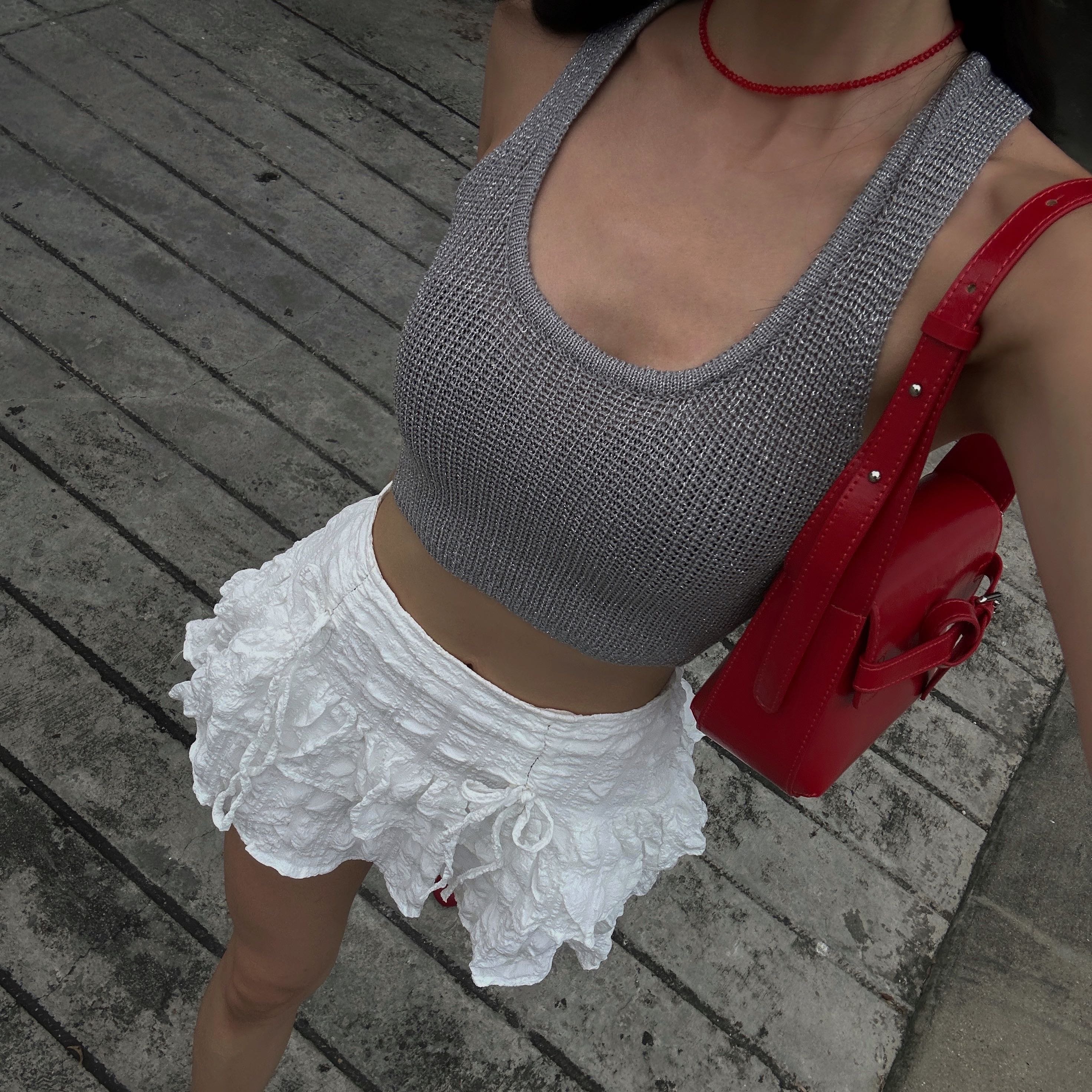 Amy Top (Silver Glitter)