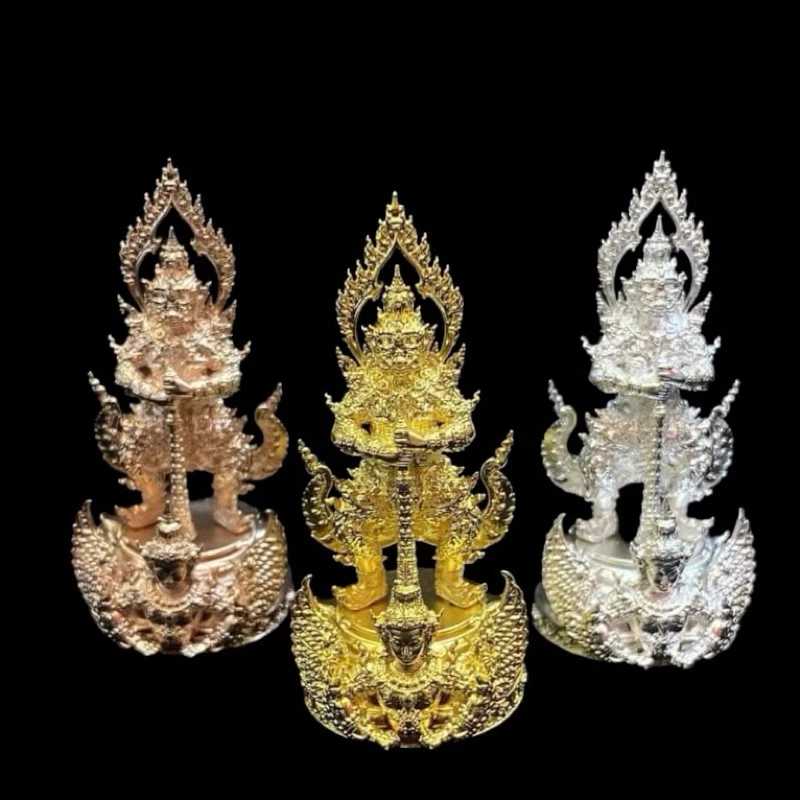 รูปหล่อท้าวเวสสุวรรณ รุ่นสร้างหอระฆัง วัดเนินทอง จ.ราชบุรี  