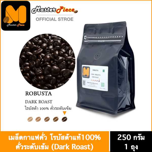 เมล็ดกาแฟคั่ว สูตร Robusta (เข้มมาก)