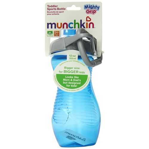 #แก้วหัดดื่ม Munckin : MNK11347# Mighty Grip 12oz. Toddler Sports Bottle
