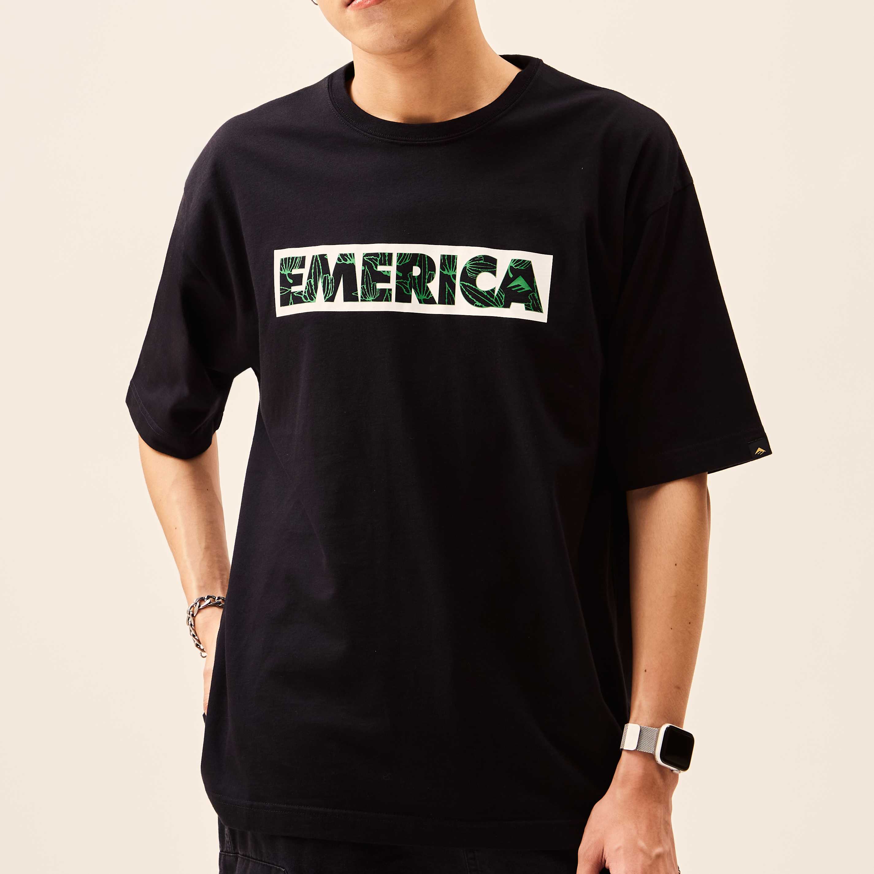 EMERICA เสื้อยืด GREEN LINE BOLD S/S TEE