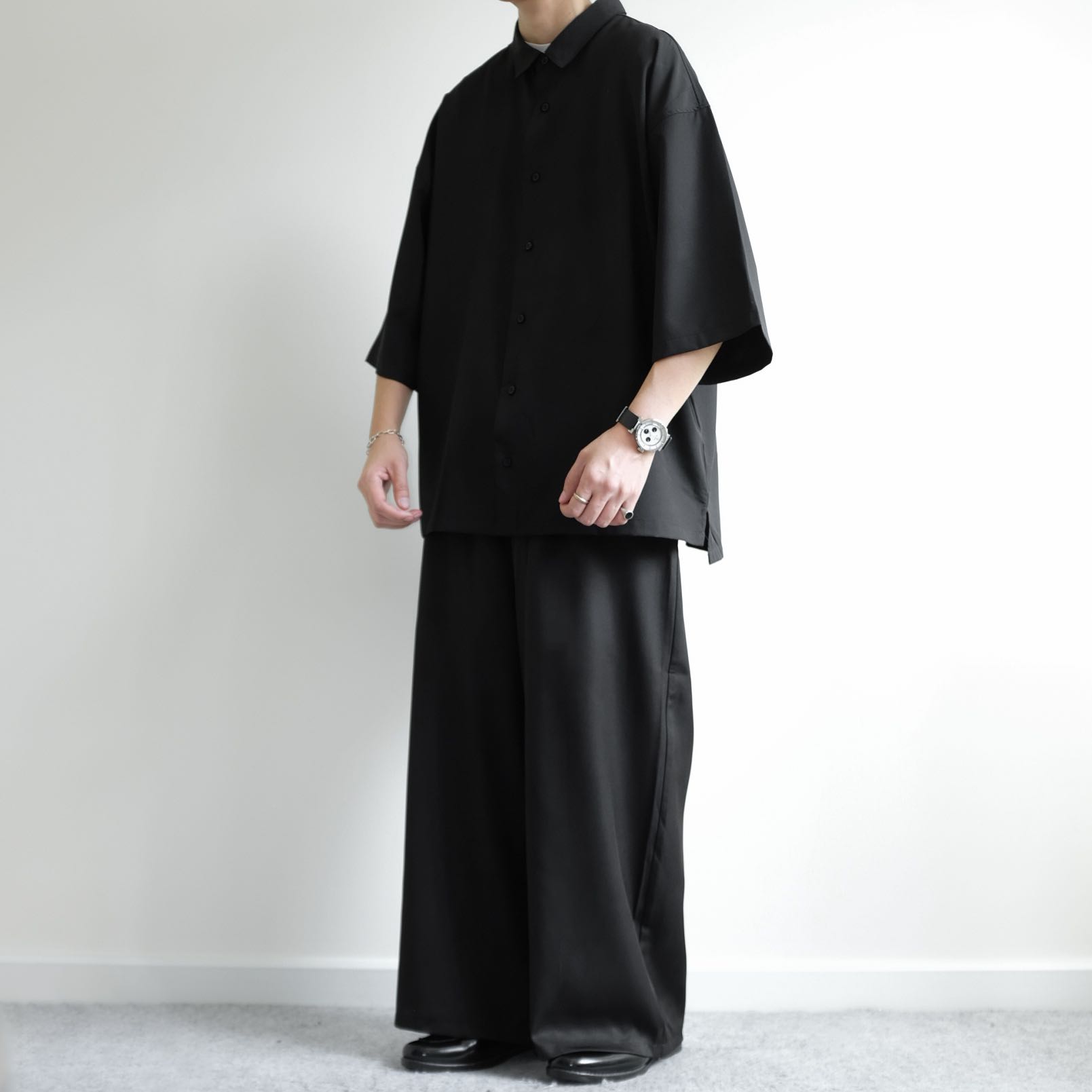 GRL  High Waist Straight Oversized Wide Legs Pants 