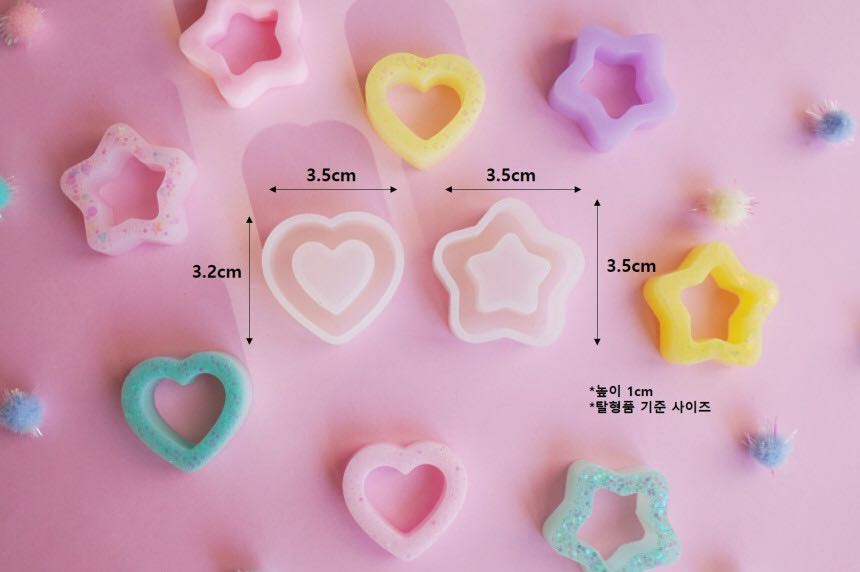 mini shaker mold (heart, star) — MANI LAND