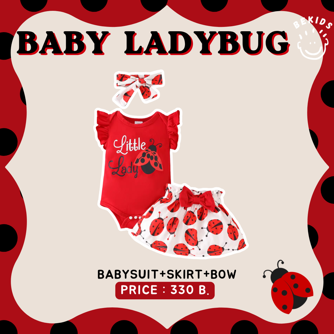  Babysuit+Skirt+Bow Ladybug