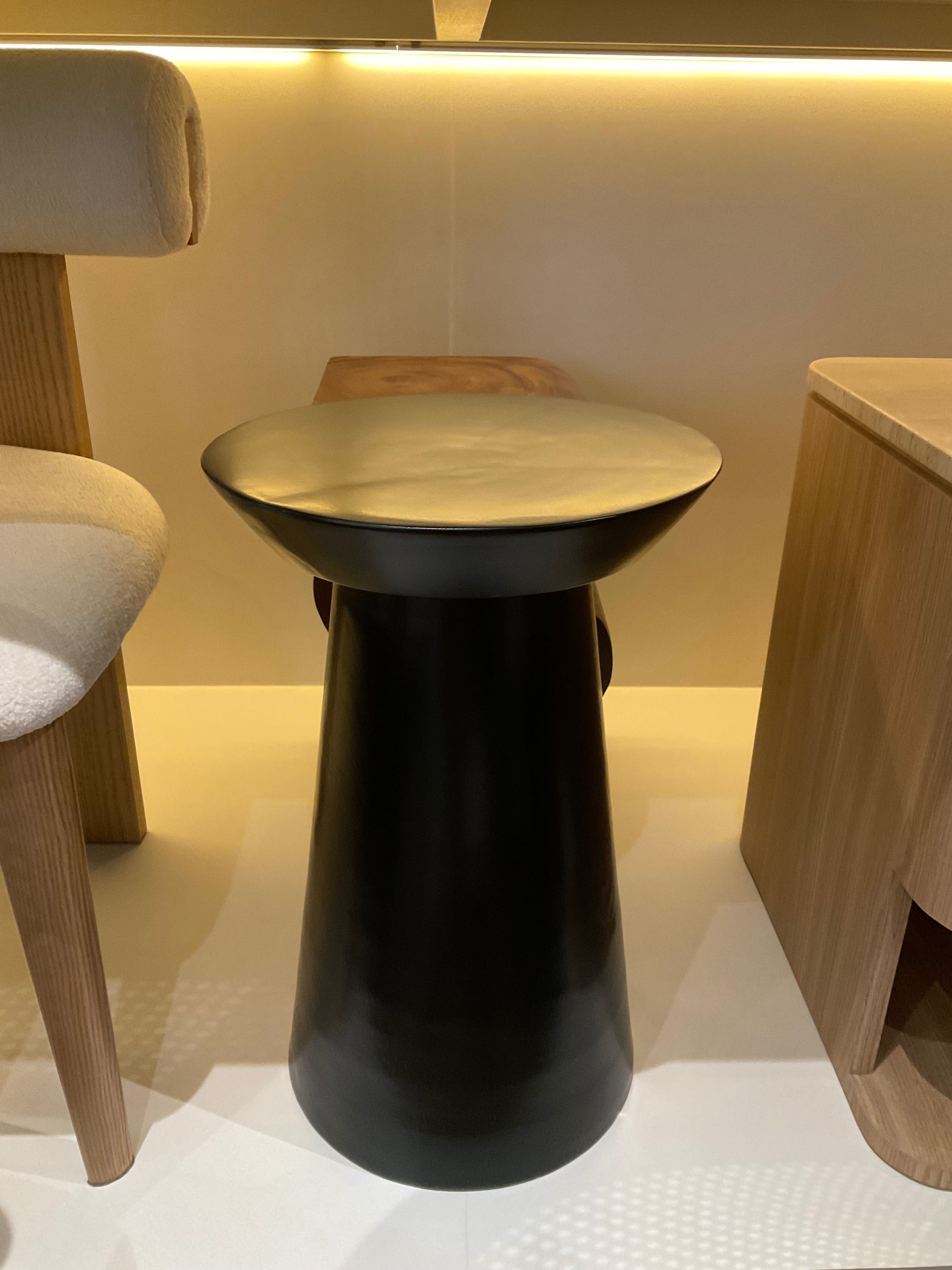 Sales stool ไม้สักสีดำ