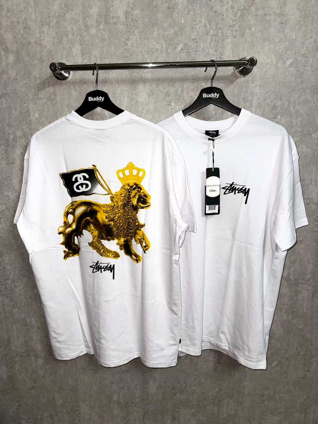 Stussy Au Gold Lion T-Shirt (Black/White)