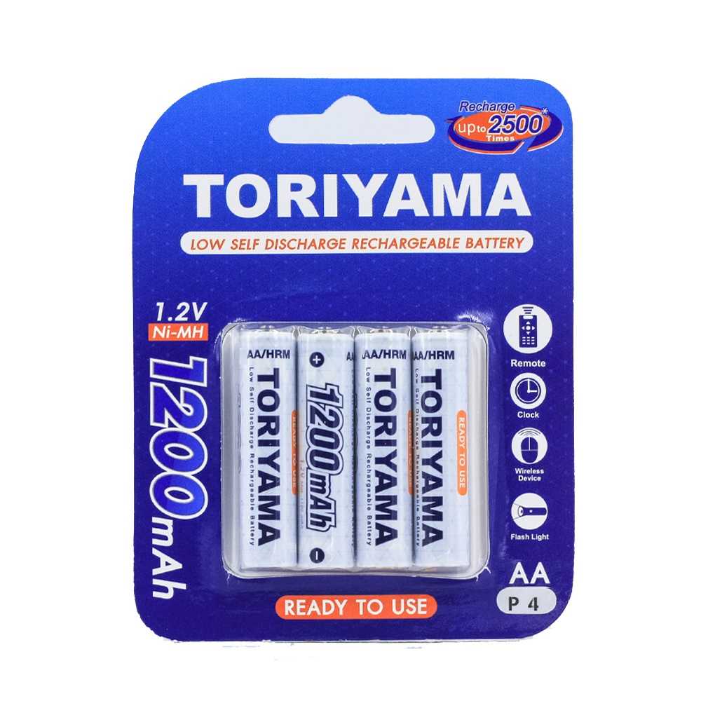 ถ่านชาร์จ Toriyama AA 1200mAh (Ni-Mh) P4