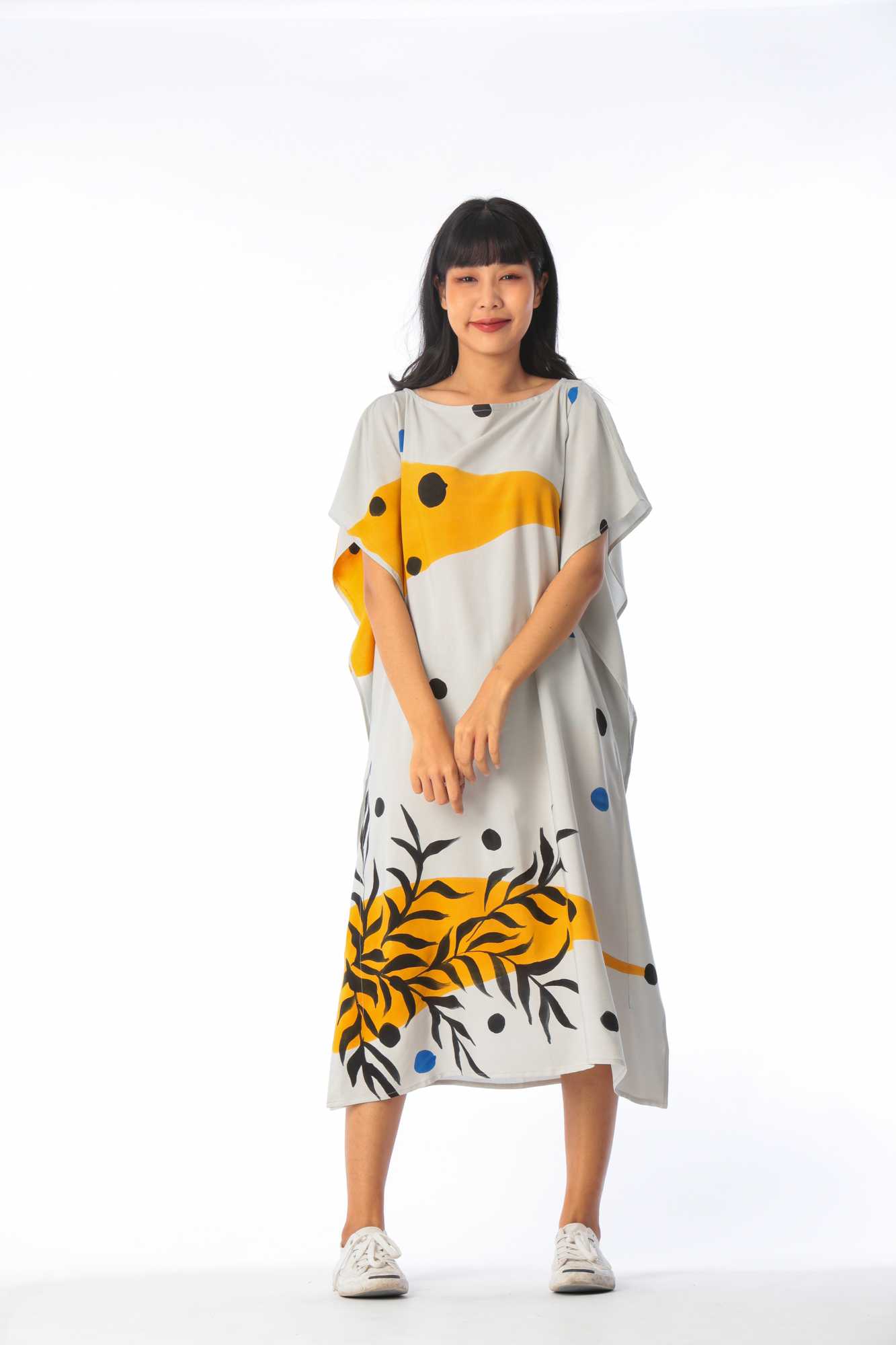 (Pre-order)  Kaftan Cotton Rayon Hand Paint คาฟทานคอตต้อนเรยอนแฮนด์เพ้นท์ Small Size