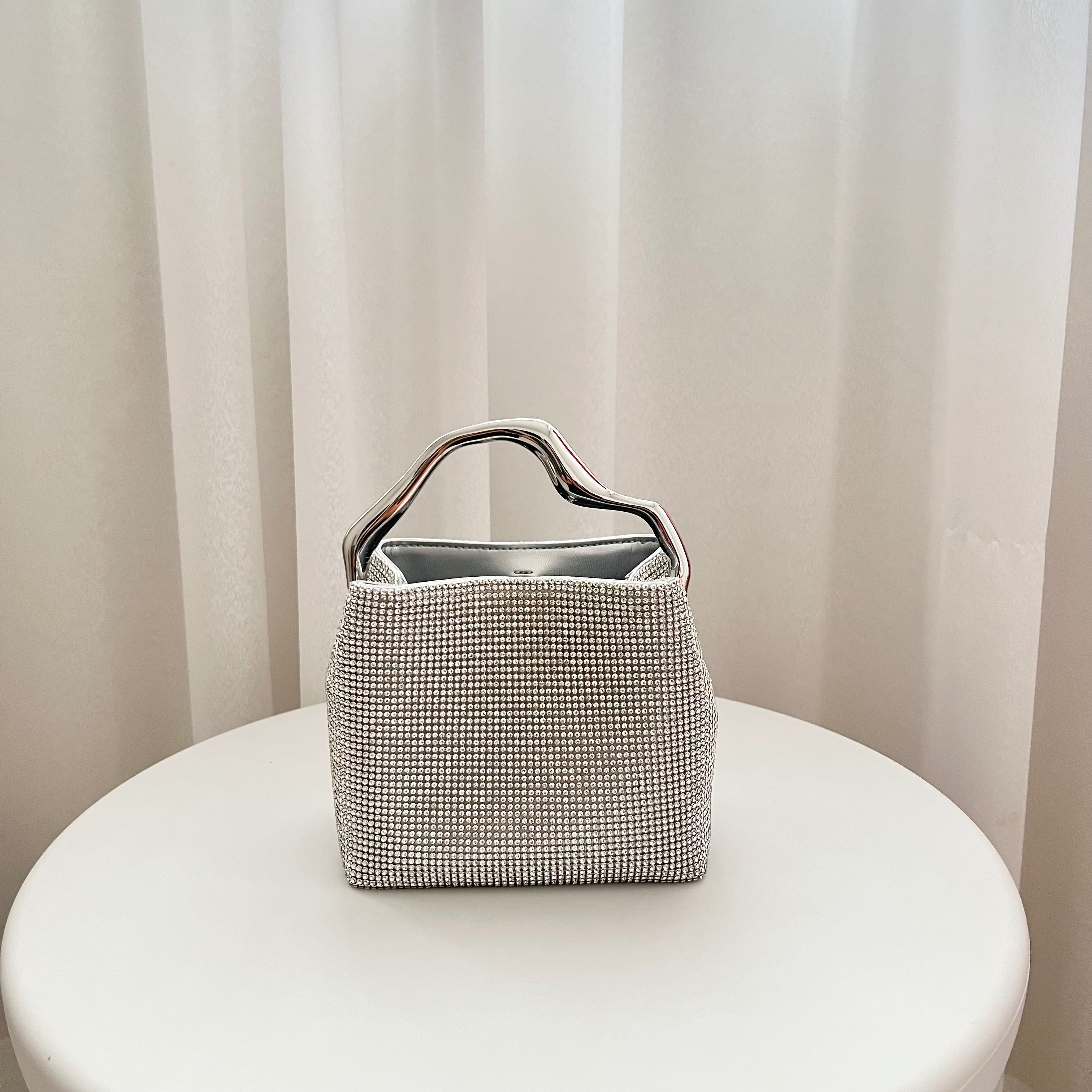 Cult gaia SOLENE MINI RHINESTONE BAG -  CLEAR