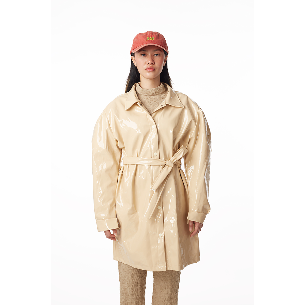 (60% OFF DEFECT) Glossed-Up Overcoat in Beige