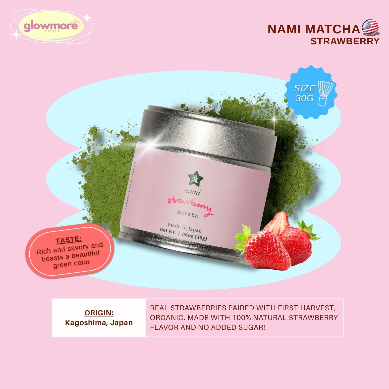 Nami Matcha - Strawberry Matcha 30g