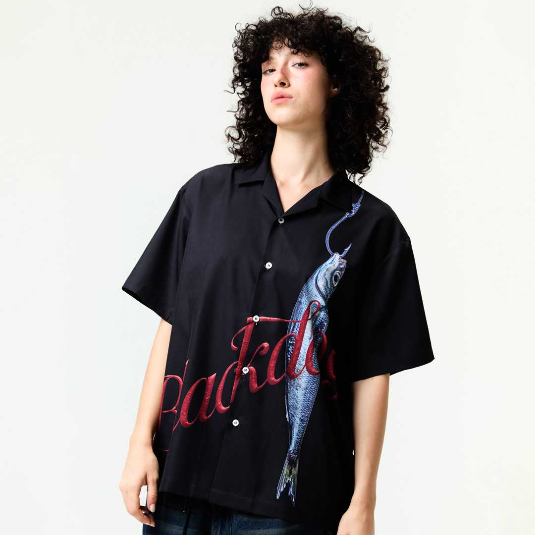BLACKDOG BKK-SS2501-Fisherman shirt - เสื้อเชิ้ตพิมพ์ลาย