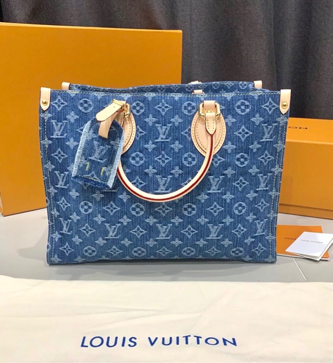 LOUIS VUITTON LV MONOGRAM DENIM REMIX ONTHEGO BAG