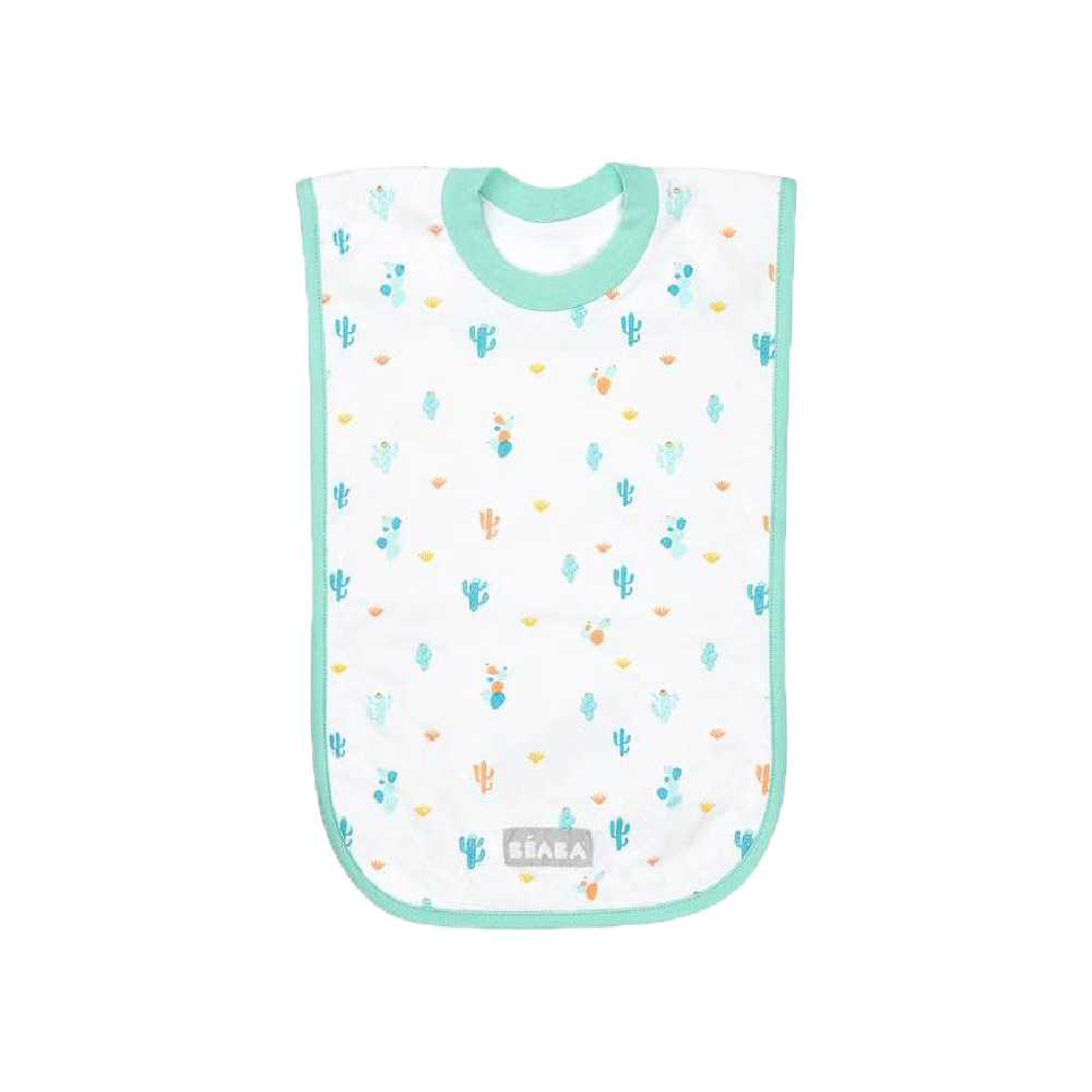 BEABA ผ้ากันเปื้อนคอตตอนแบบสวมหัว Cotton Bib - Cactus