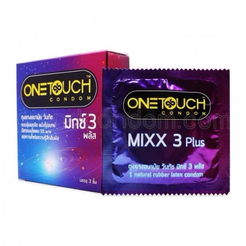 ถุงยาง Onetouch mixx 3 plus 52 มม.