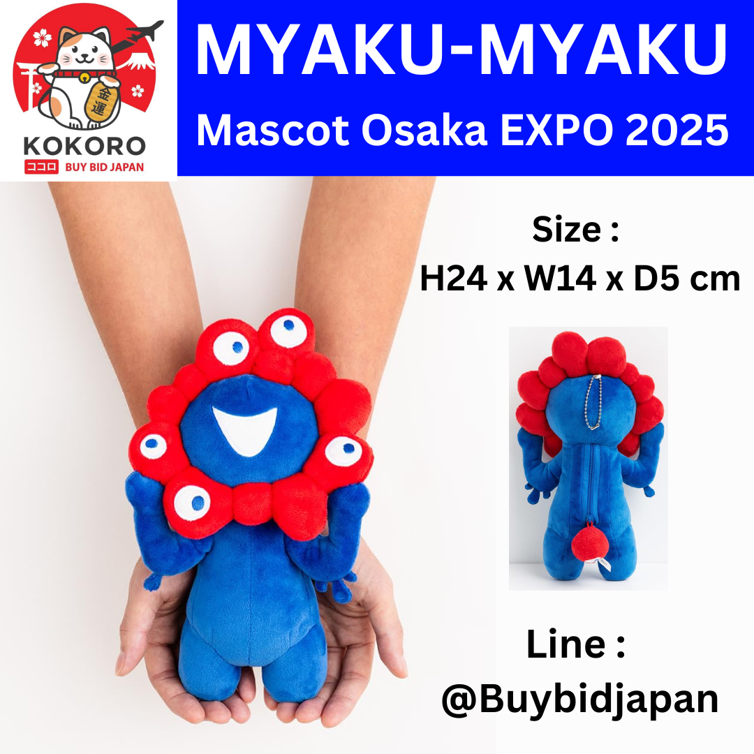[PRE-ORDER] พวงกุญแจ ตุ๊กตา Mascot Osaka Expo 2025 MYAKU-MYAKU Official นำเข้าจากญี่ปุ่น ミャクミャク