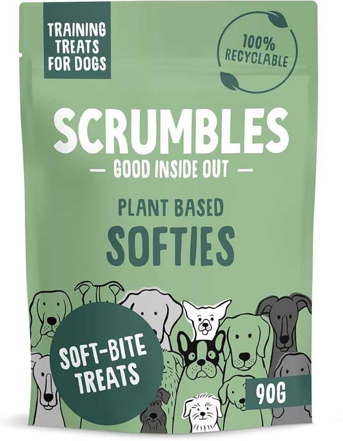 (พร้อมส่ง) Scrumbles - Softies Plant Based Dog Training Treats (90g)