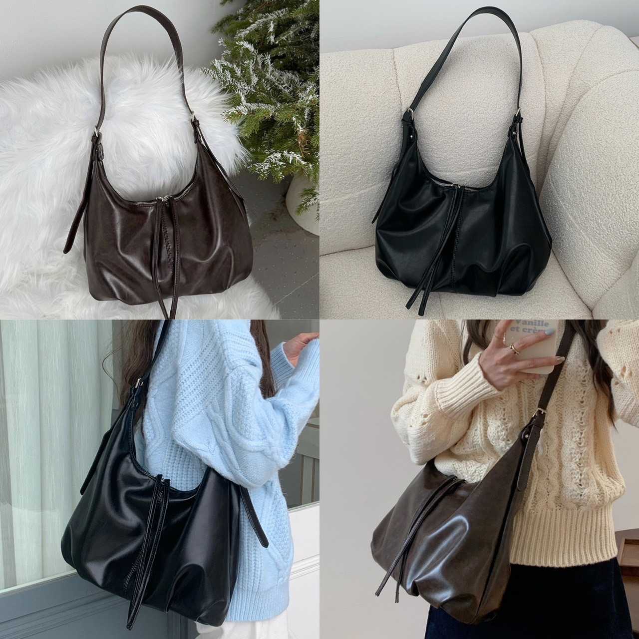[PRE-ORDER] กระเป๋า Crossbody หนัง PU หนังสวย ทรงชิค จุของได้เยอะ ใส่ ipad ได้ | QB269