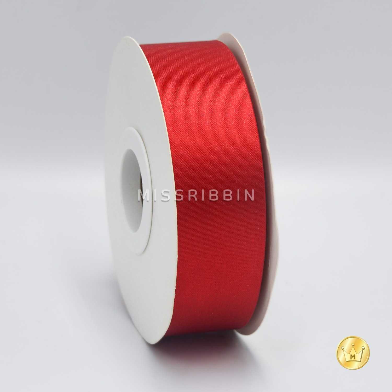 ริบบิ้นผ้าต่วน (สี 101) ม้วนยาว 50/200หลา ขนาด 12 15 21 30 40 50 60มม.