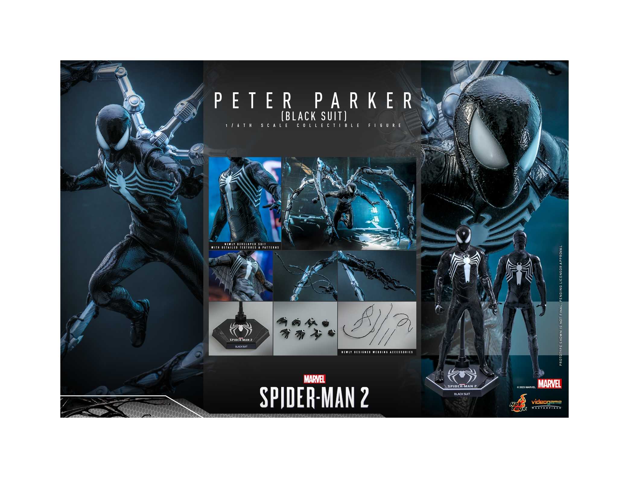 Hot Toys – VGM56 - Marvel's Spider-Man 2 - 1/6 Peter Parker (Black Suit) (KU)
