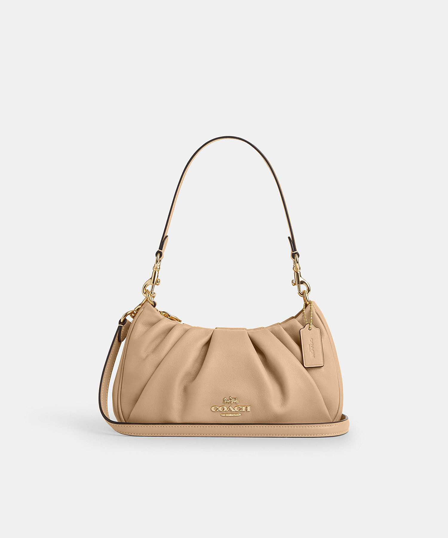 COACH TERI SHOULDER BAG WITH RUCHING CT761 IMTN2