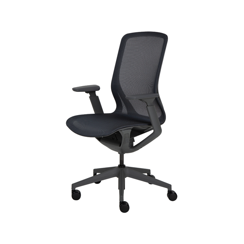 Modernform เก้าอี้ทำงานเพื่อสุขภาพ รุ่น ARIA พนักพิงกลาง แขนปรับ โครงเทา ขาไนลอน หุ้มตาข่าย