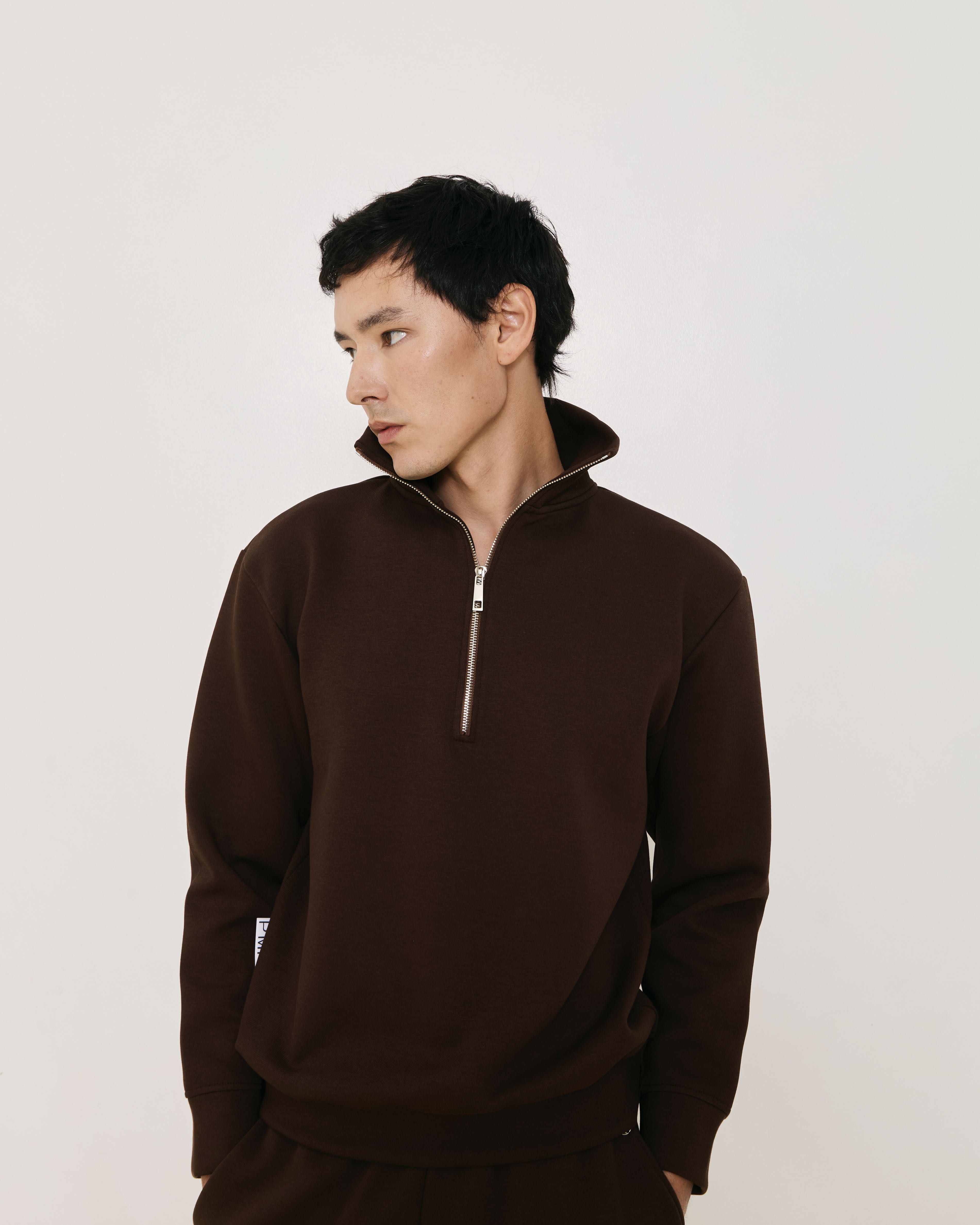 Brown Zippered Sweater