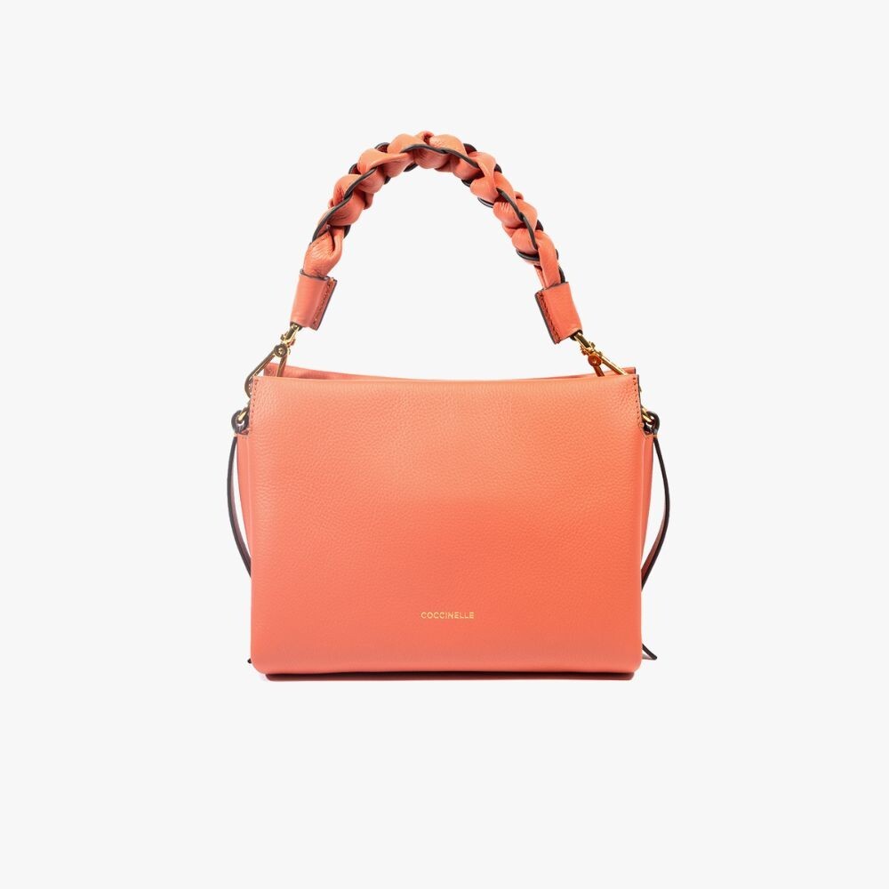 Coccinelle รุ่น Boheme Grana Double กระเป๋าถือผู้หญิง สี GRENADINE RED/ROSEWOOD ขนาด 23X18X10 cm
