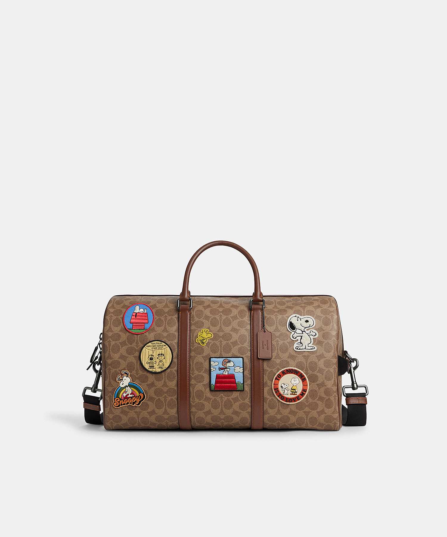 COACH X PEANUTS VENTURER BAG IN SIGNATURE CANVAS WITH PATCHES CBI42 QBTAM