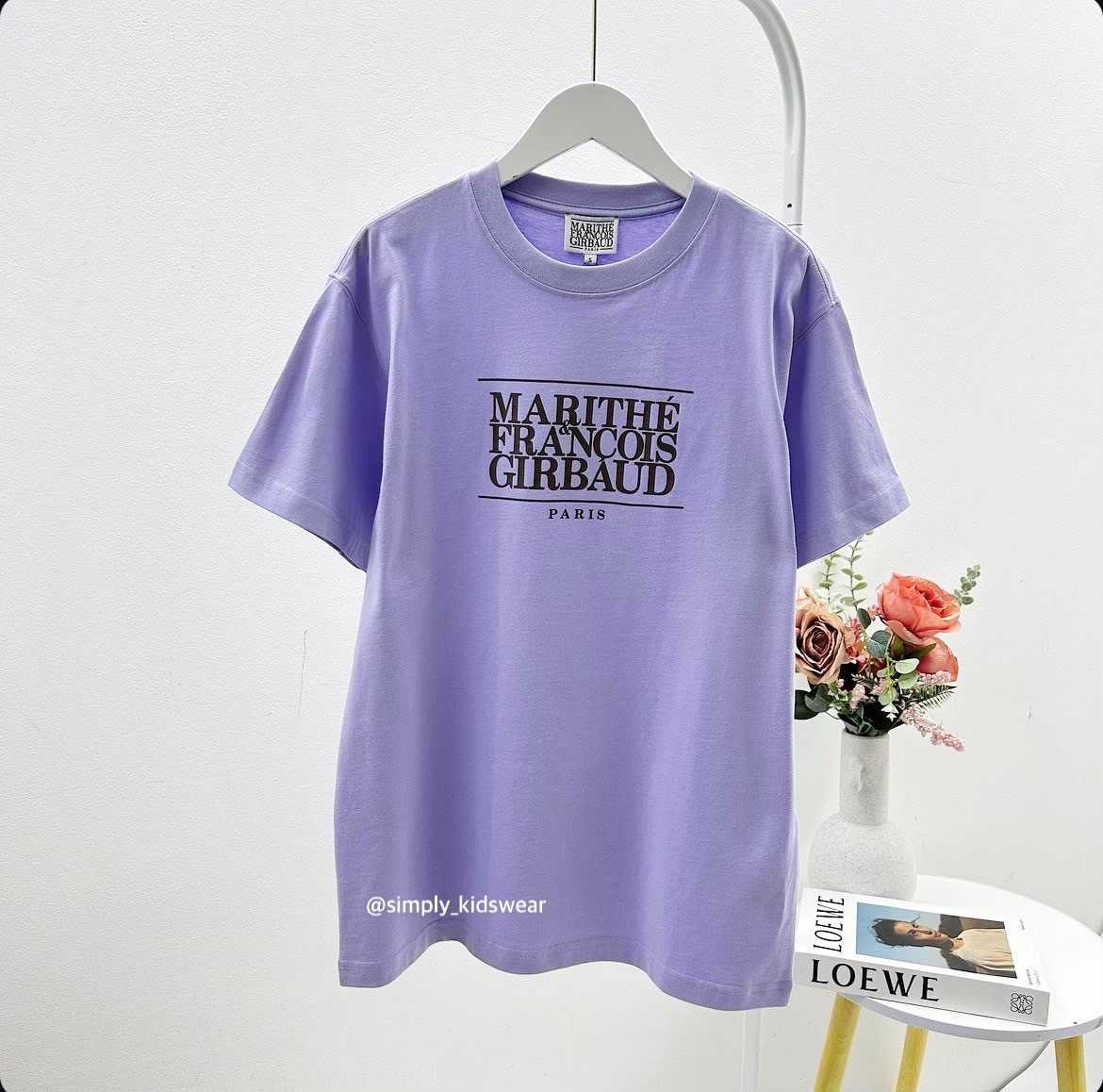 พร้อมส่ง Marithe Classic Logo T-Shirt ( Light Purple)