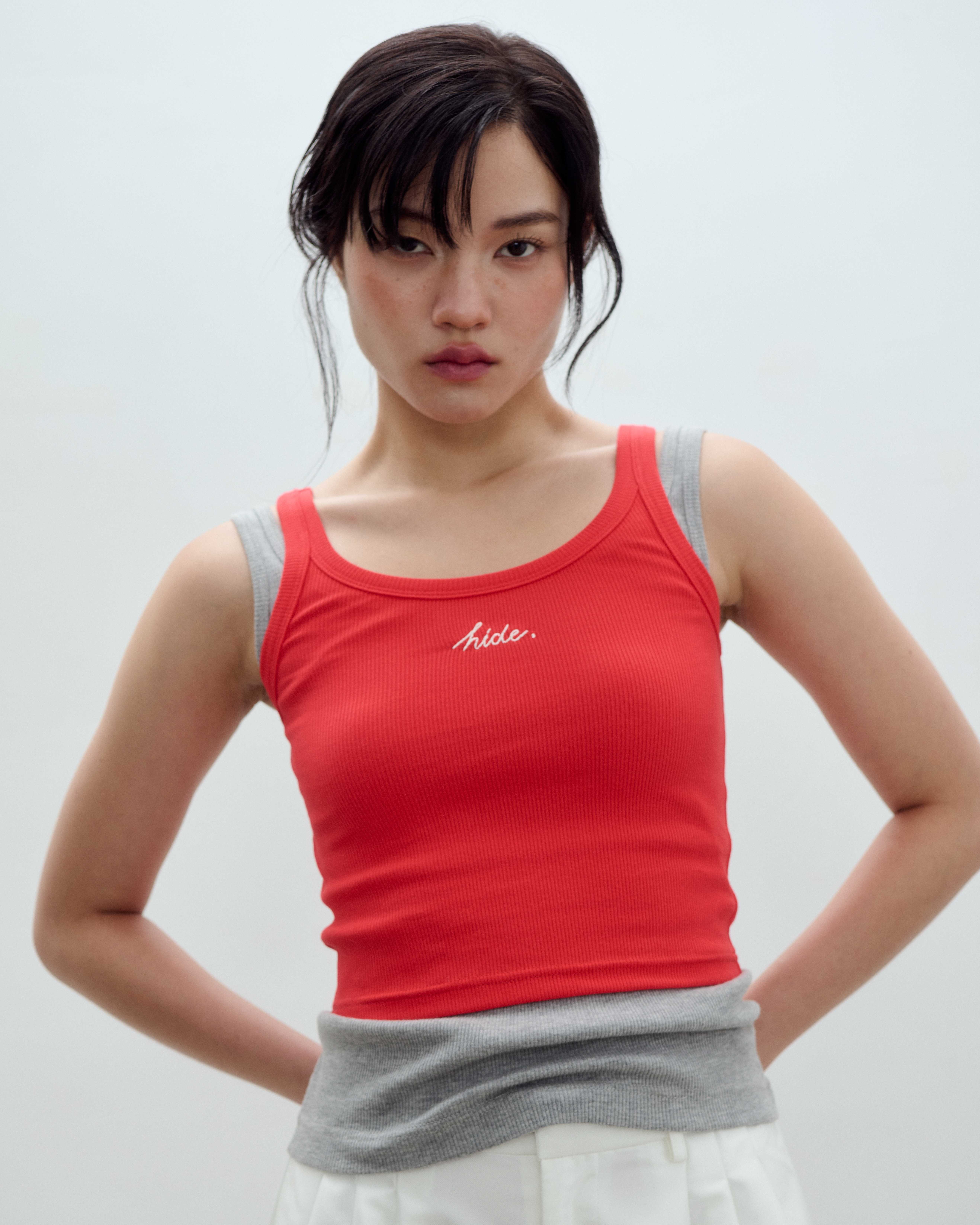 H.051 - Logo Crop Tank - RED