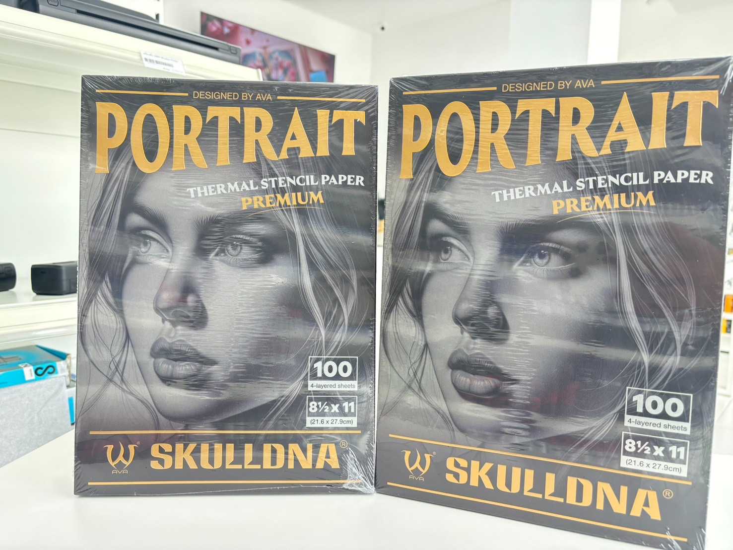 กระดาษลอกลายแบบฟิล์ม SKULLDNA PORTRAIT Thermal Stencil Paper
