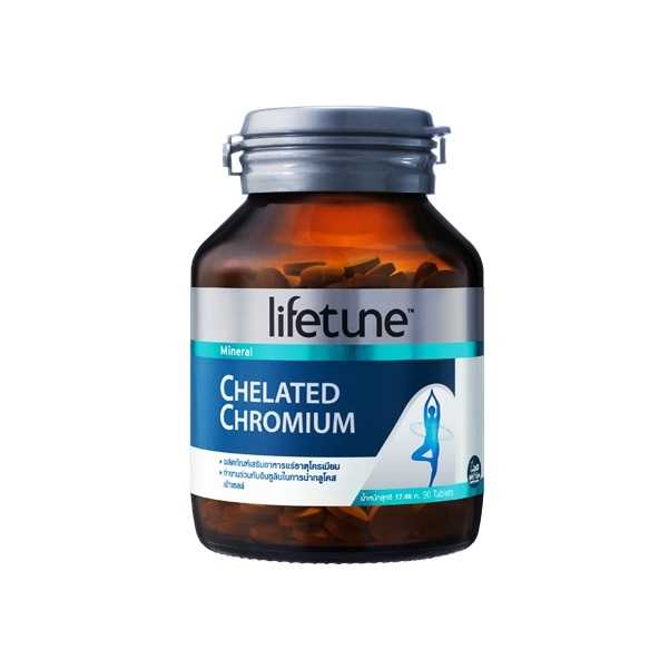 LIFETUNE Chelated Chromium ไลฟทูน คีเลต โครเมี่ยม 100 มคก. 90 เม็ด