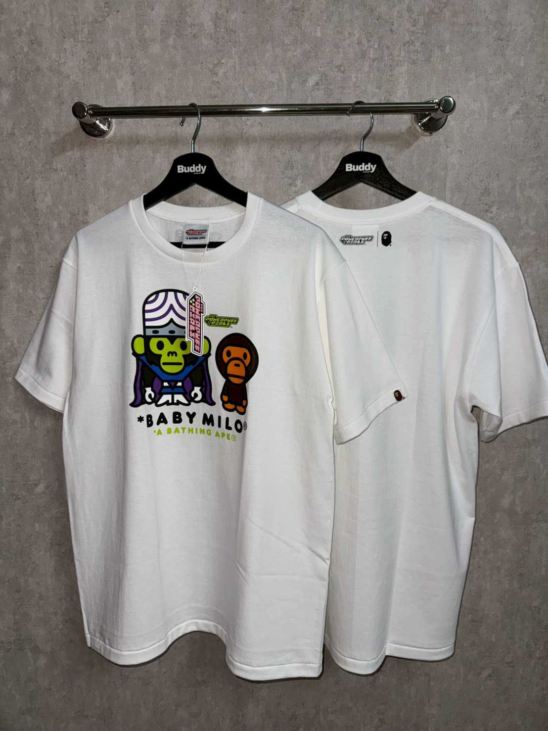 BAPE X Powerpuff Girls BABY MILO® & MOJO JOJO White