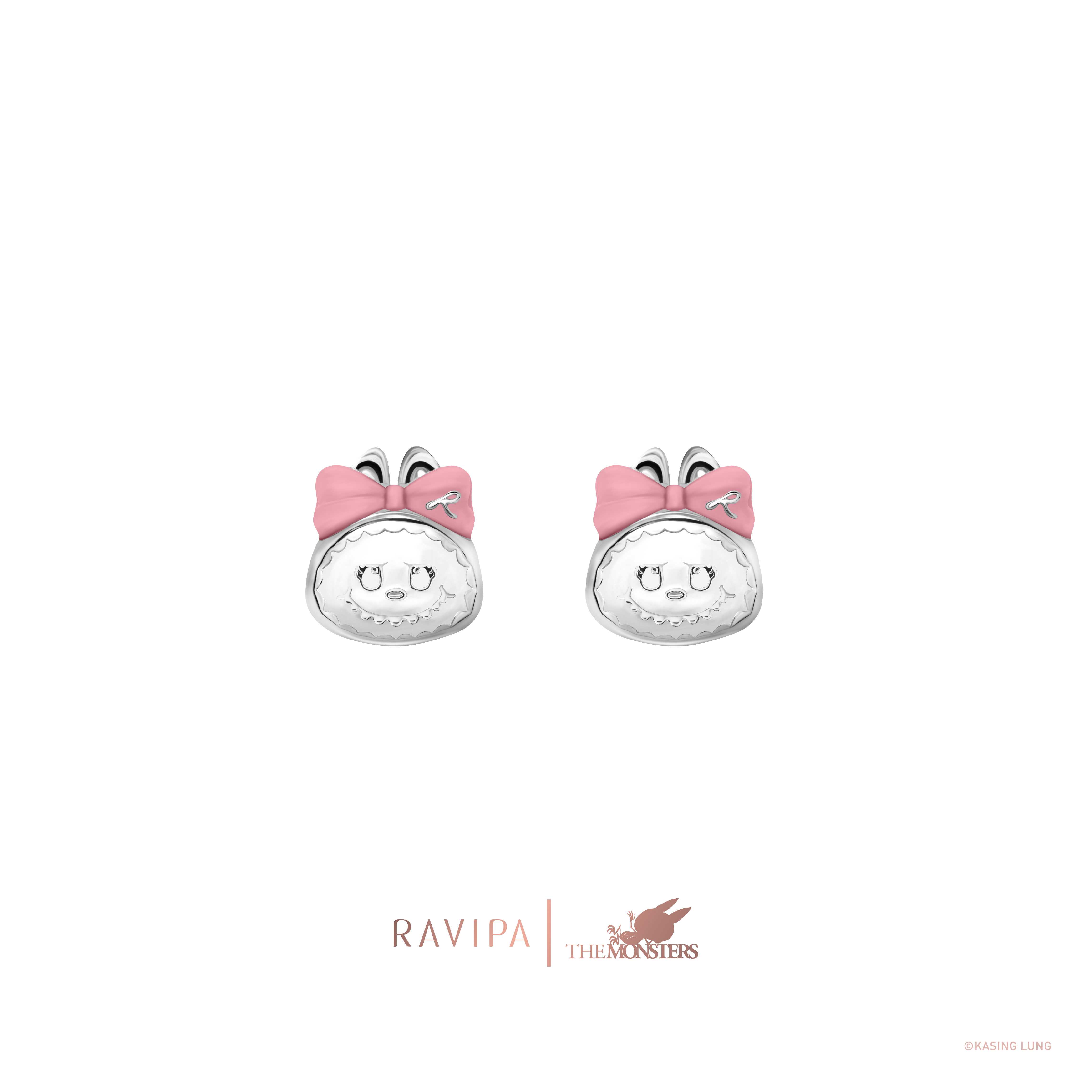Labubu Baby Heart Studs