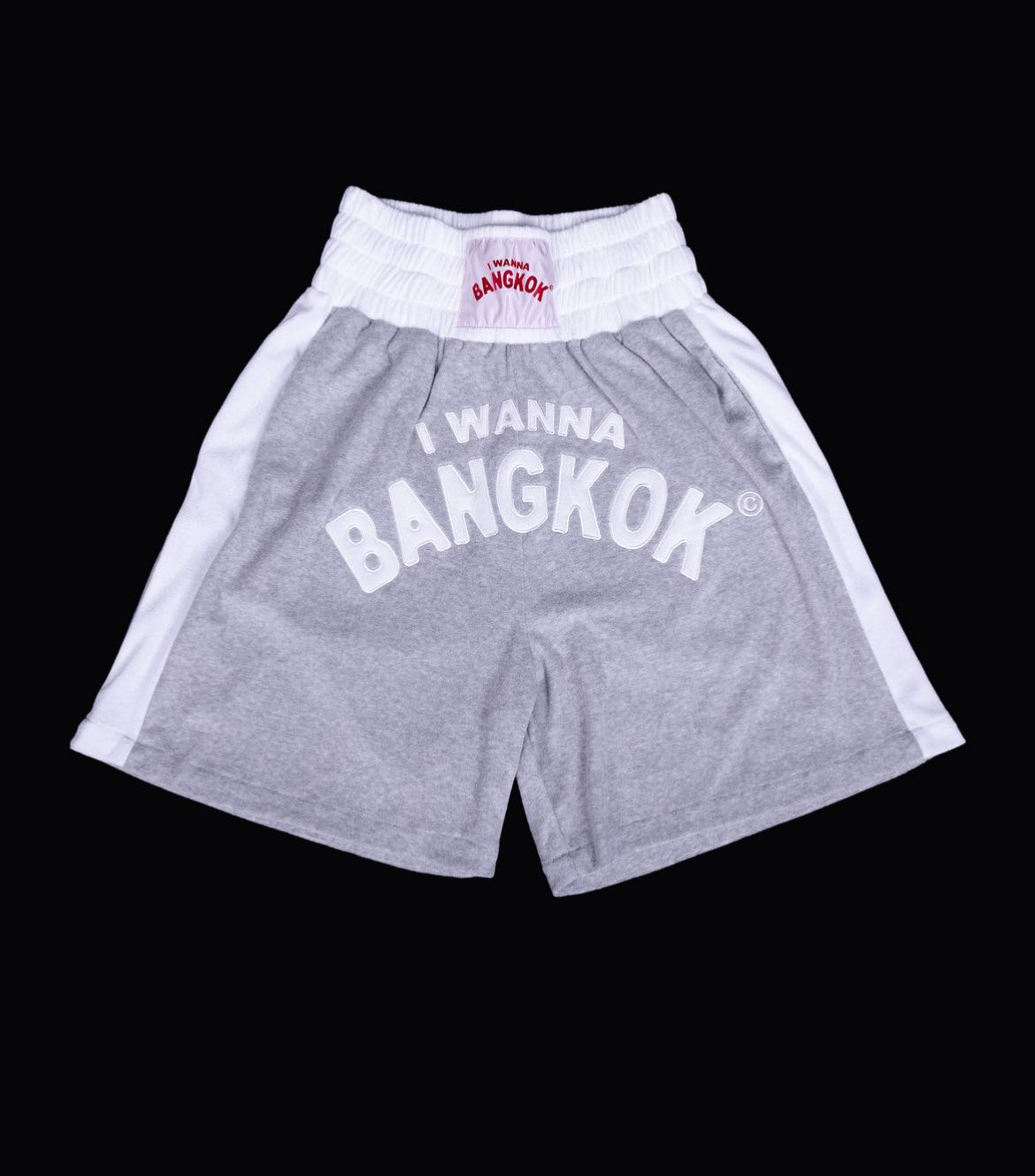 Gray Towel Boxing Shorts 