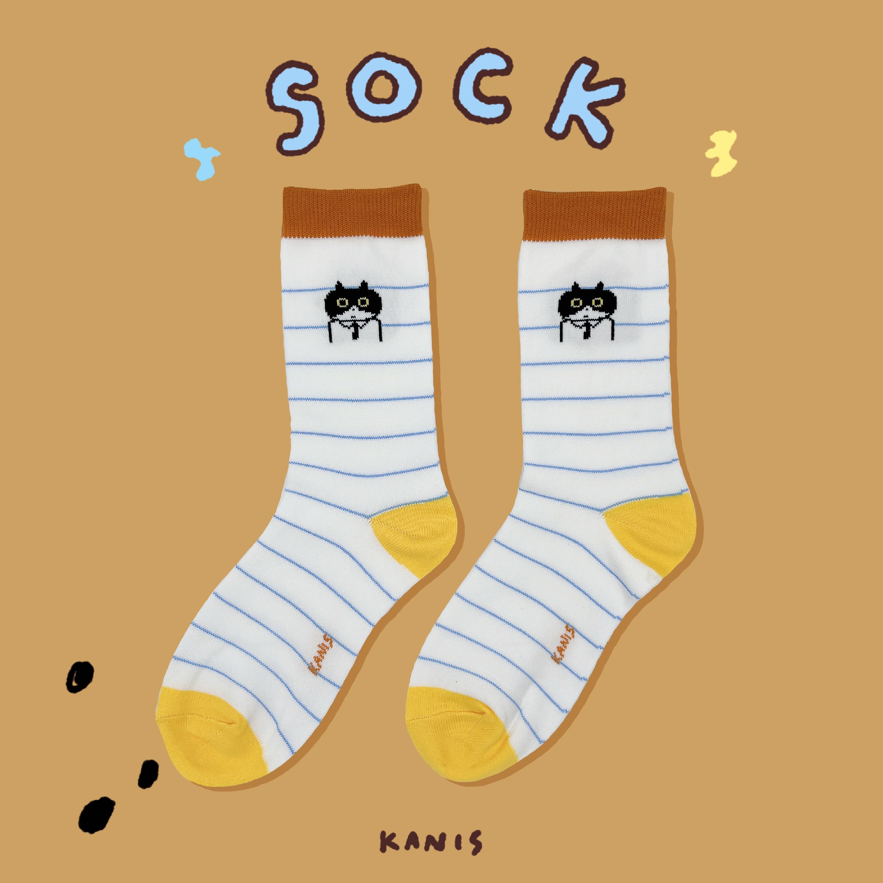 Sock Office Boy - Yellow Brown