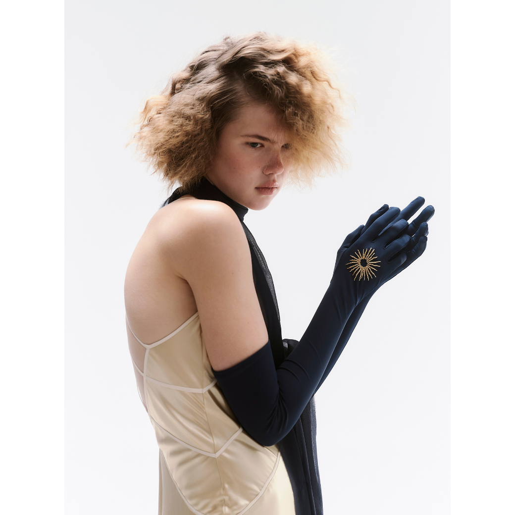 SALE Anna October LENA GLOVES - NAVY
