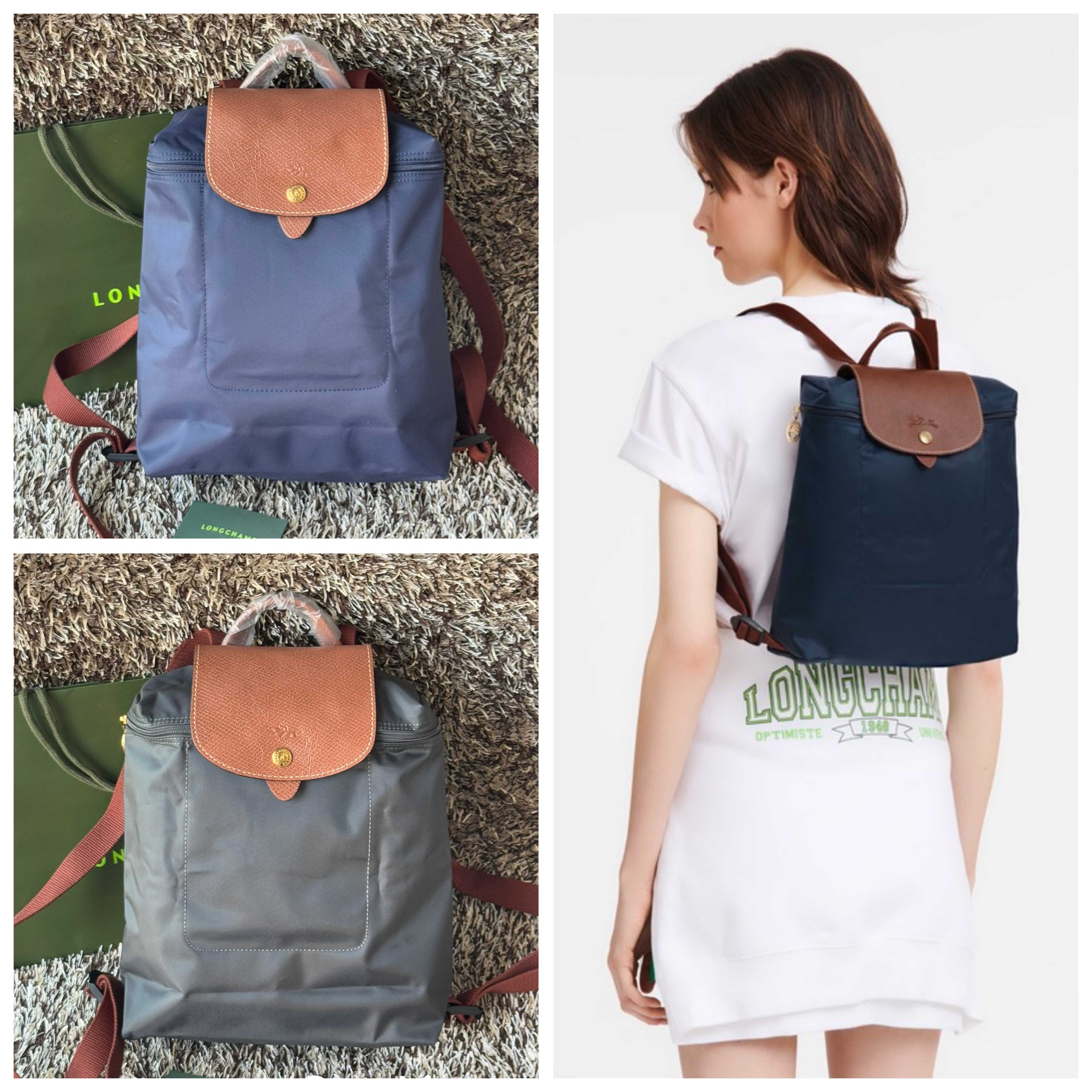 กระเป๋าเป้ Longchamp LE PLIAGE Club Backpack สีกรมท่า และสีเทา