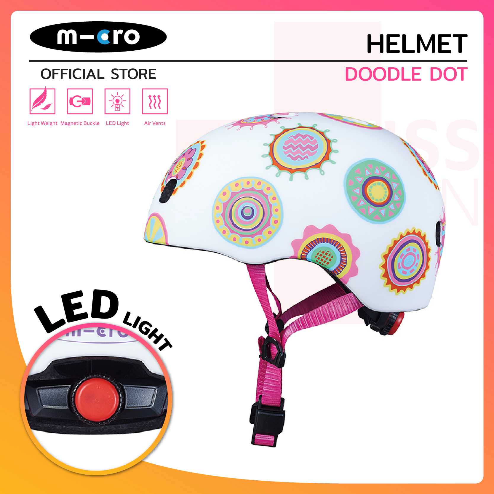 Micro Helmet Doodle Dot XS