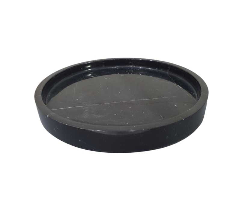 Tray, Marble, Black, 22 CM.