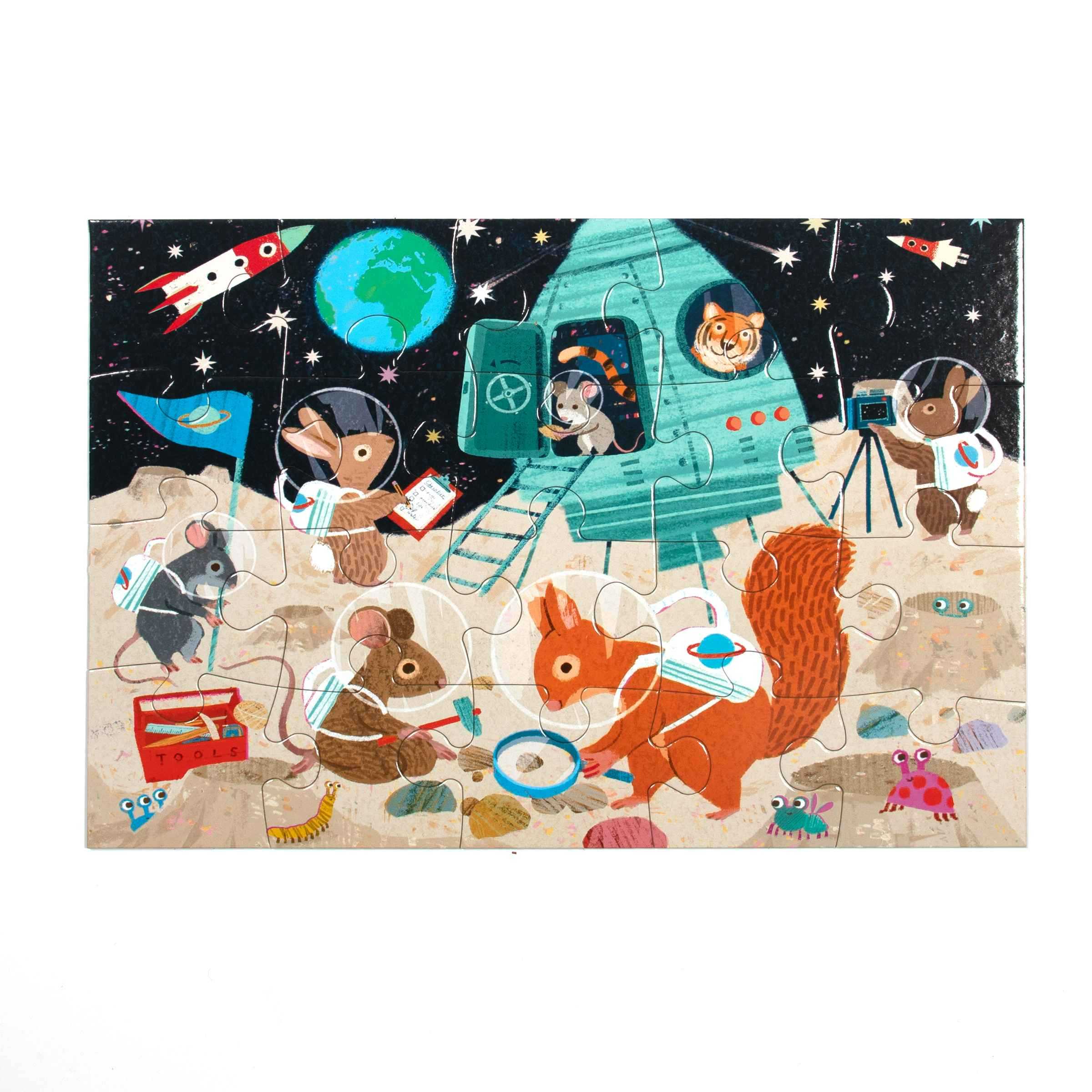 eeBoo Space Exploration 20 Pc Puzzle จิ๊กซอว์รูปการสำรวจอวกาศแบบ 20 ชิ้น