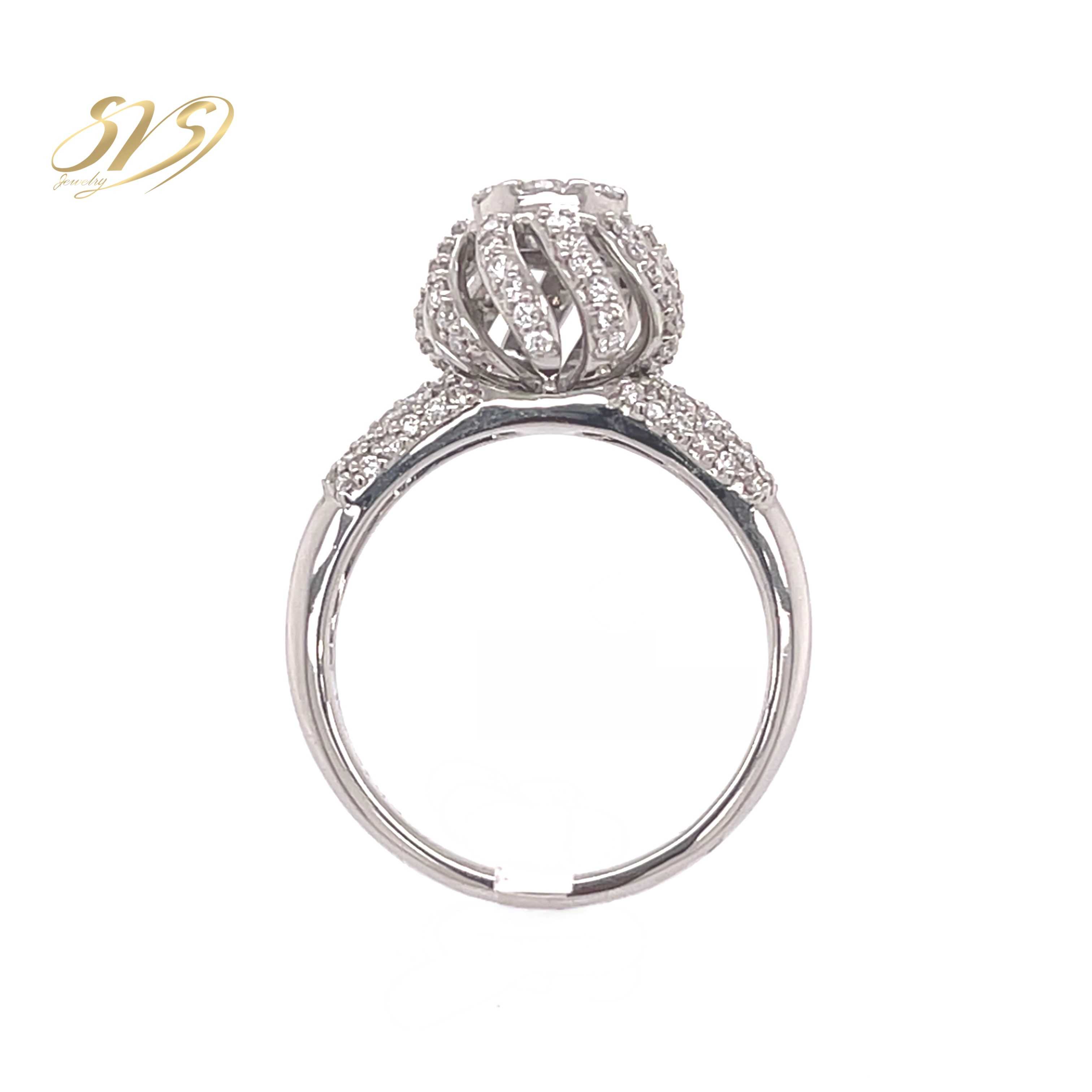 Diamond Ring แหวนเพชรแท้ ทองคำขาว 18K by SVS Jewelry