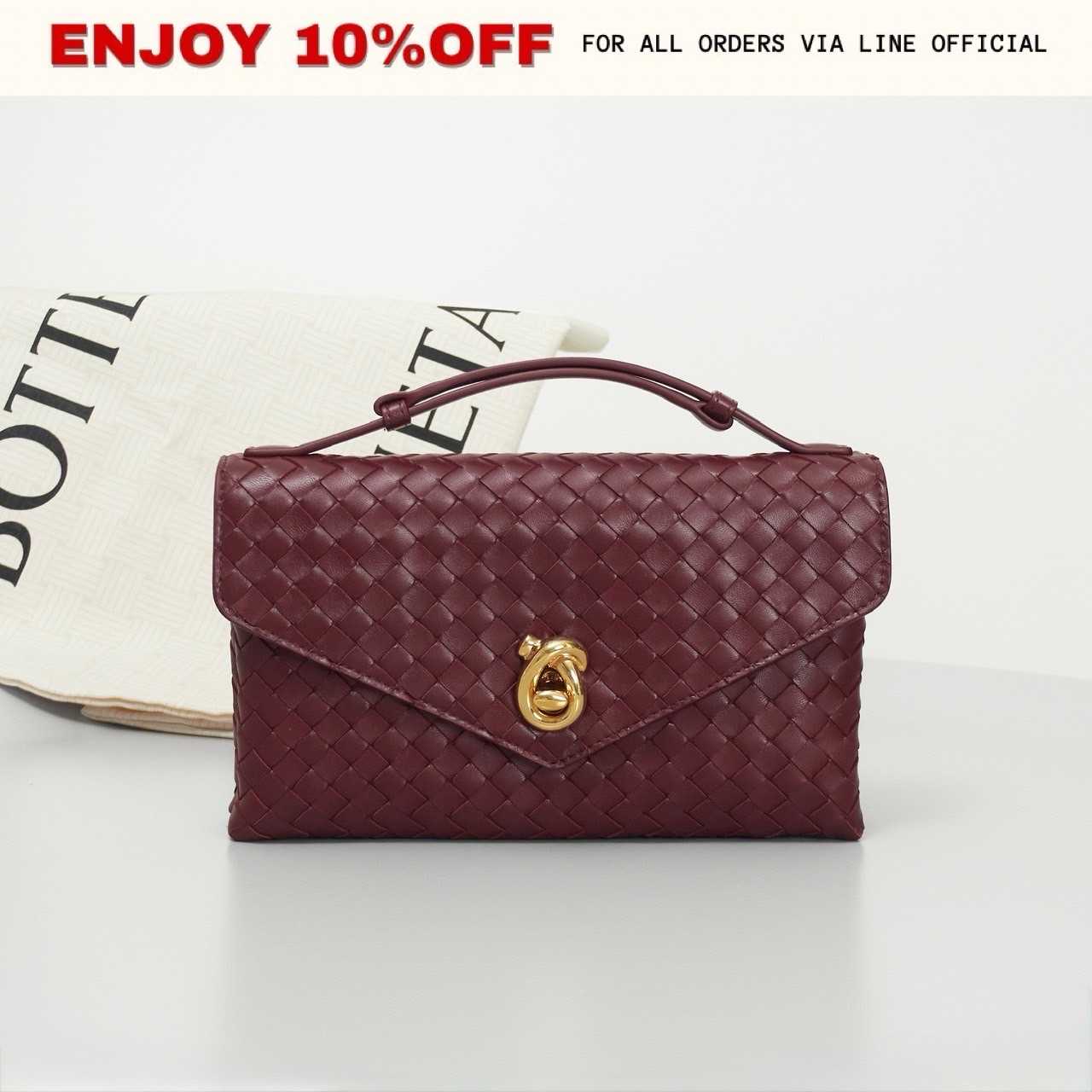 NEW! BOTTEGA VENETA  Knot Lock สี Barolot GHW | Bag
