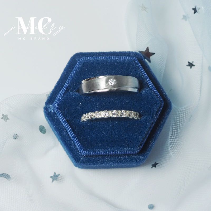 แหวนคู่เงินเเท้ 92.5% รุ่น RonnyLucy💍💕✅สลักชื่อฟรี I🤍ไม่ลอก ไม่แพ้ ✨แถมฟรีกล่องจิวผ้าเช็ด✨ 