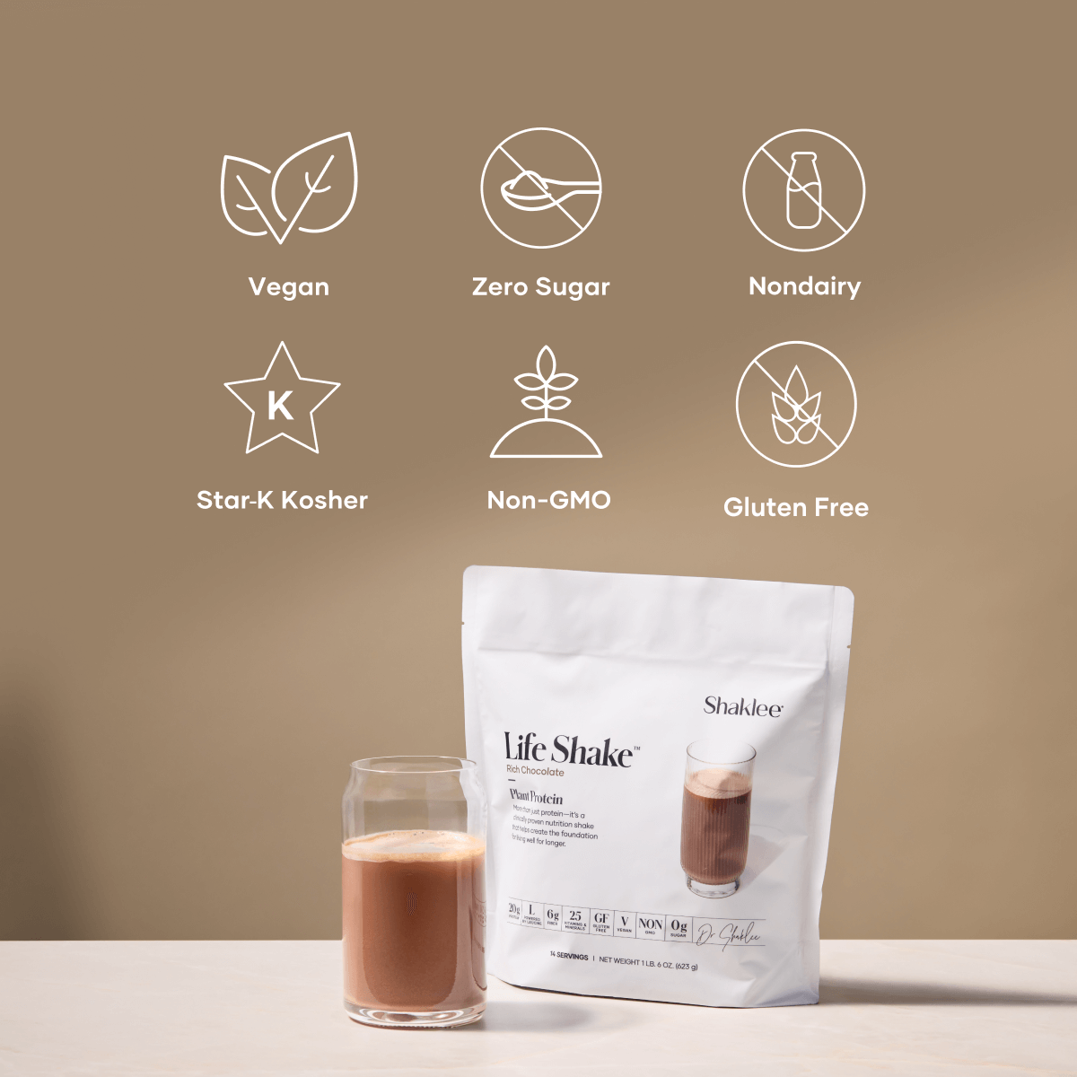 🟫 โปรตีนสกัดจากพืช กลิ่นช็อคโกแลค 📌(28 serve) Shaklee Life Shake Plant Protien Chocolate