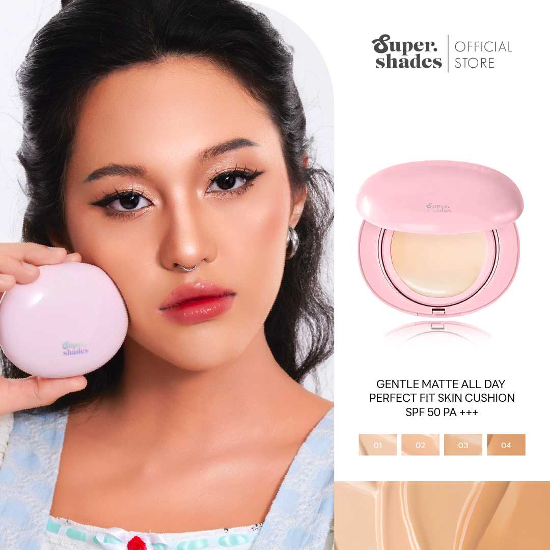 SuperShades Gentle Matte All Day Perfect Fit Skin Cushion SPF50 PA+++ | คุชชั่นมาการอง แมทสวย คุมมัน
