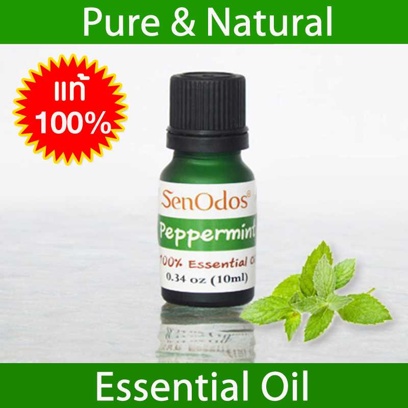 น้ำมันหอมระเหยแท้ 100% กลิ่นเปปเปอร์มิ้นต์  Peppermint 100% Pure Essential Oil 10 ml.