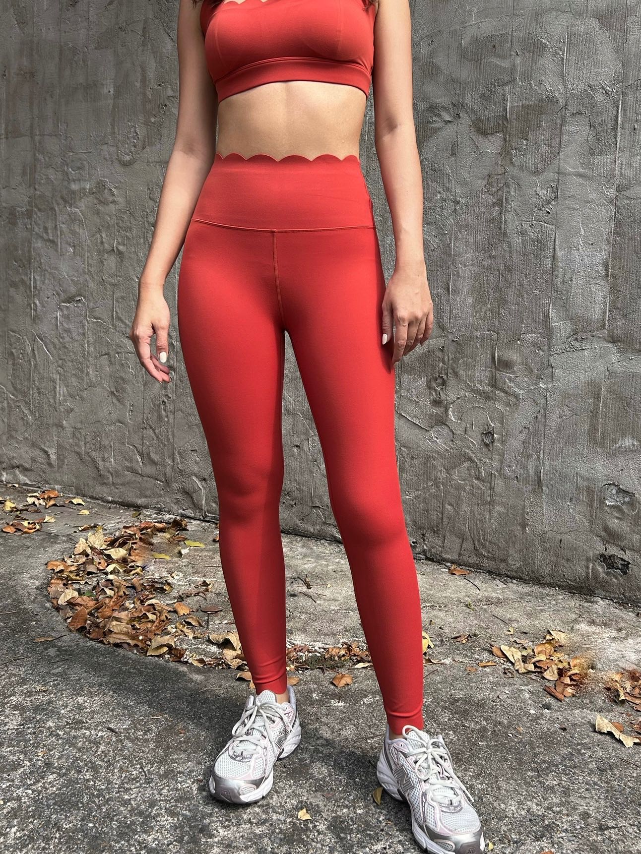 WISKII 7/8 HIGH-WAIST ENERGY LEGGING - Fire Cracker